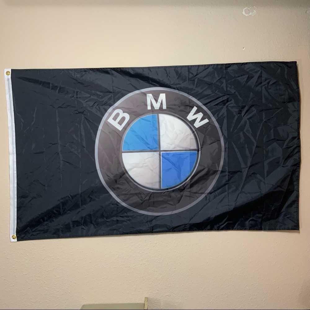BMW Logo 3’ x 5’ Flag Banner Great for College Dorm Room Mancave Garage Shop